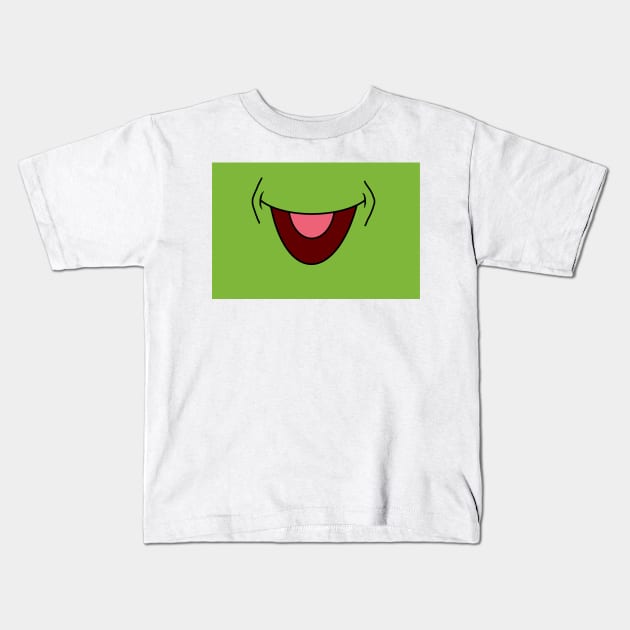 FACEmask Green Frog Kids T-Shirt by TeeOurGuest